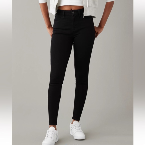 American Eagle Outfitters Denim - American Eagle The Dream High Rise Jegging Short Black Jeans 2